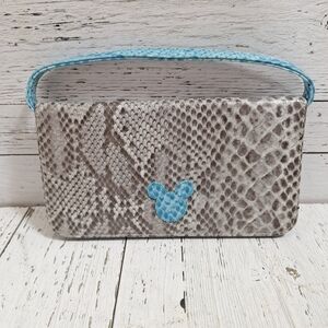 The Disney Store Mickey Mouse Snakeskin Clutch Wallet Wristlet​​​​​​​​